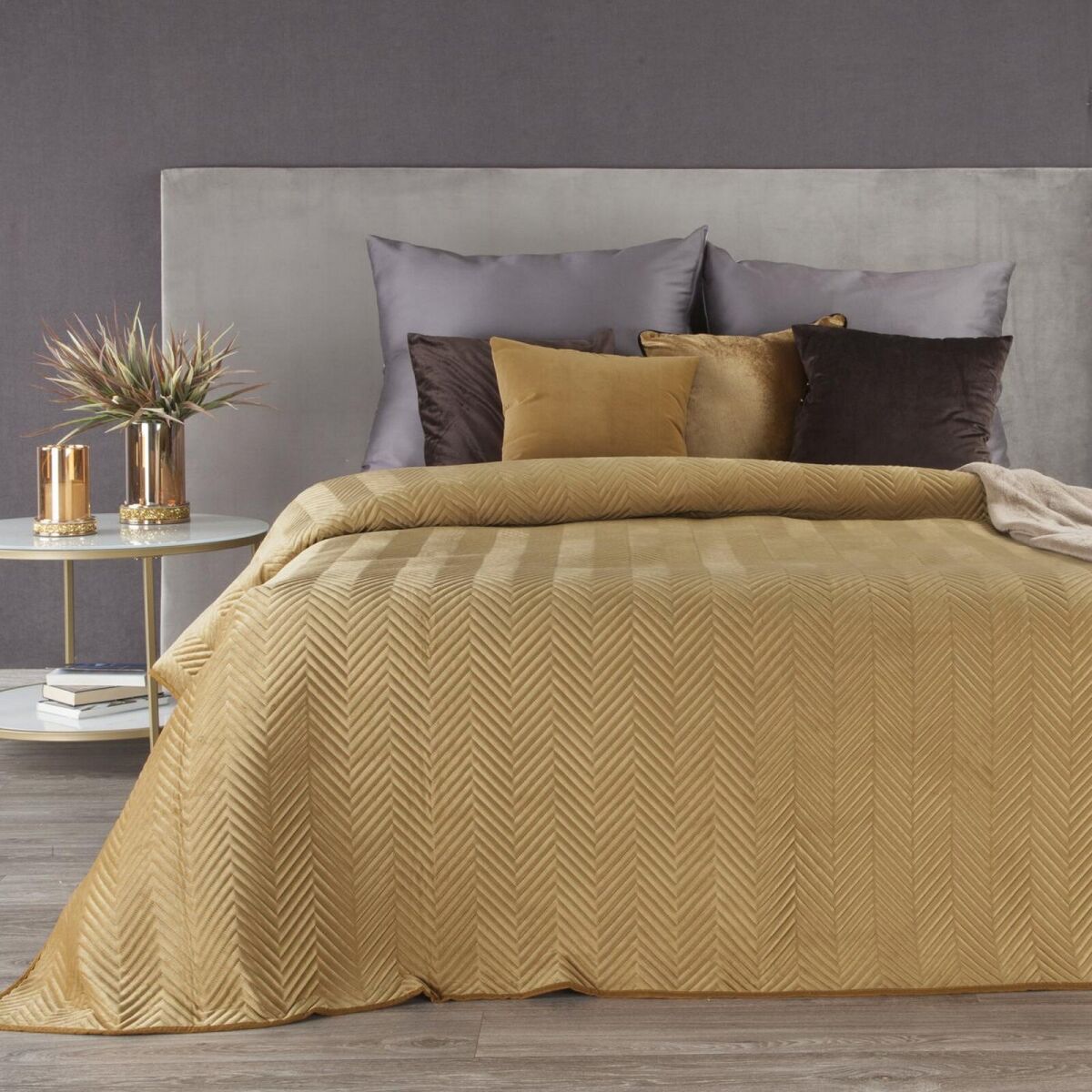 Bedspread Sofia 230 x 260 cm Honeycomb