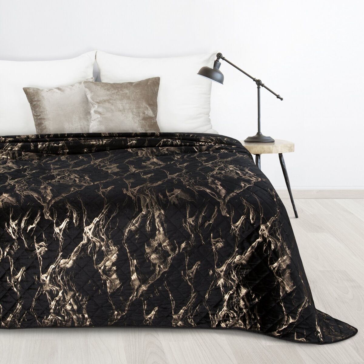 Bedspread Luiz D91 Black 200 x 220 cm