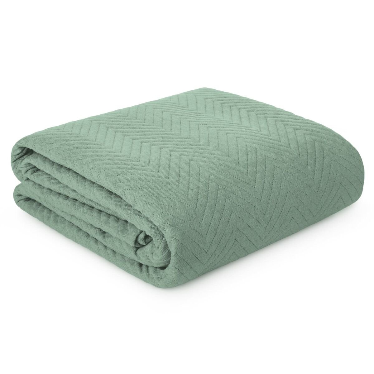 Linen Bedspread 3 200 x 220 cm Green