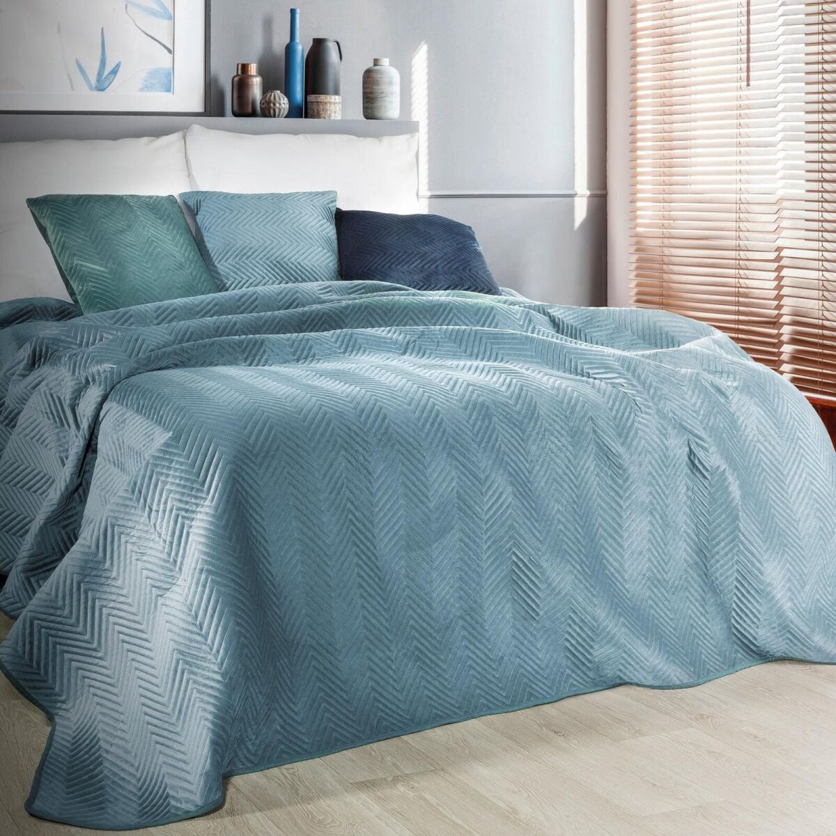 Bedspread Sofia Blue 170 x 210 cm