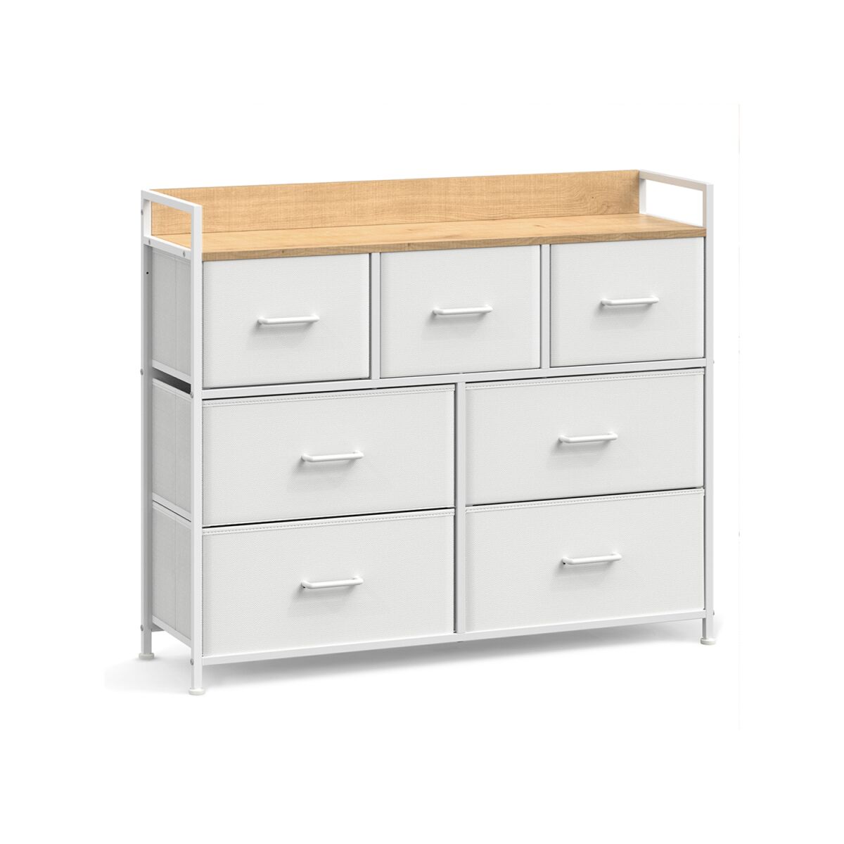 Dresser with 7 Fabric Drawers