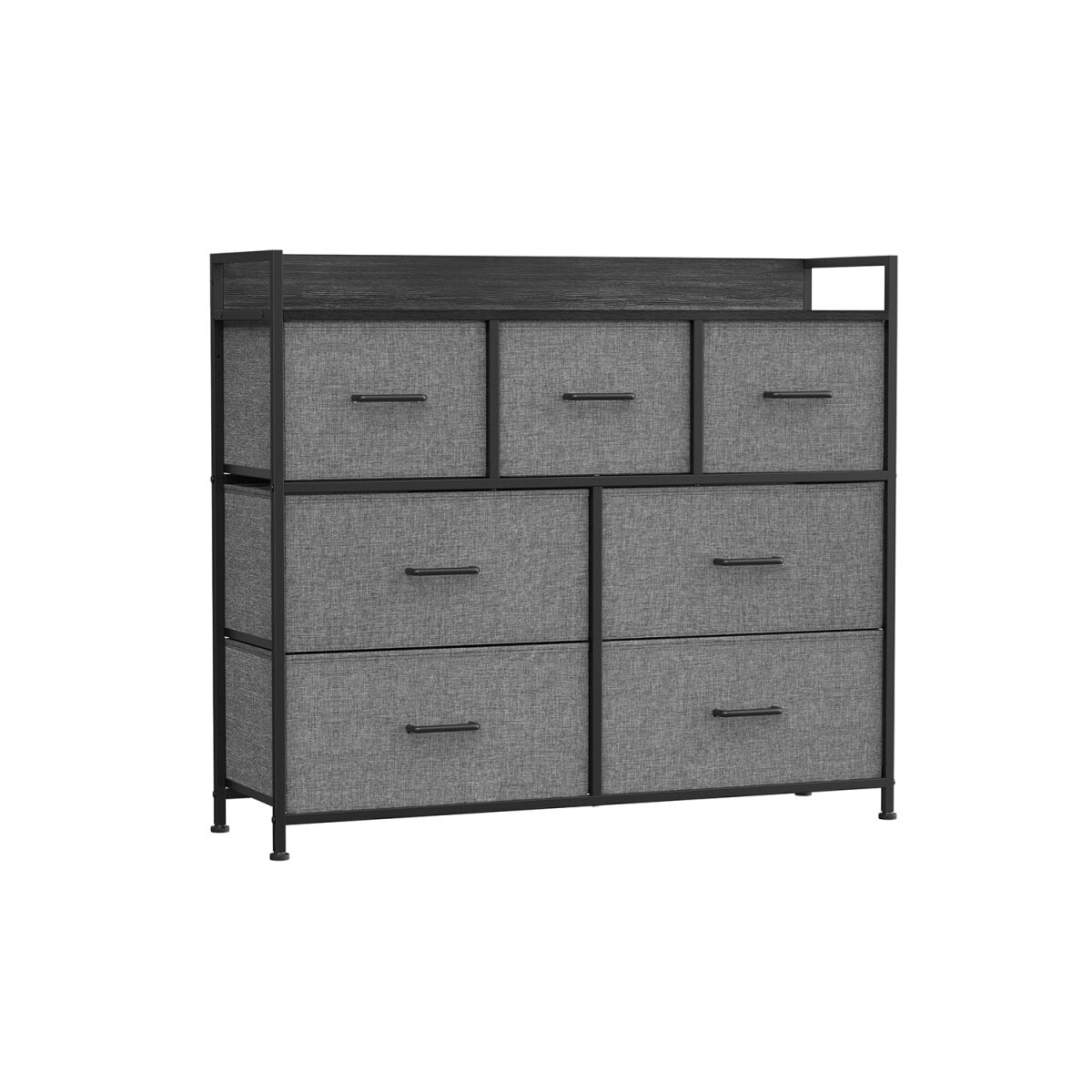 Dresser with 7 Fabric Drawers and Handles