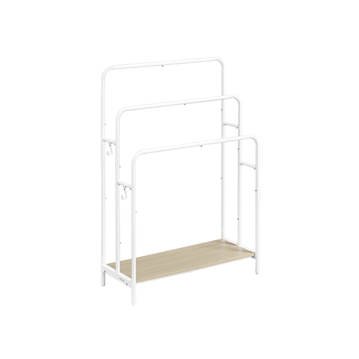 Towel Rack with 3 Bars Cloud White-Natural Beige