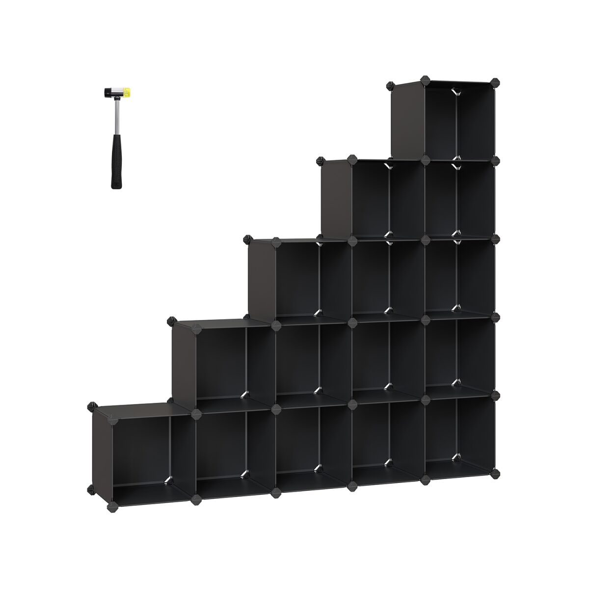 Modular Shelving Unit 16 Cubes Black