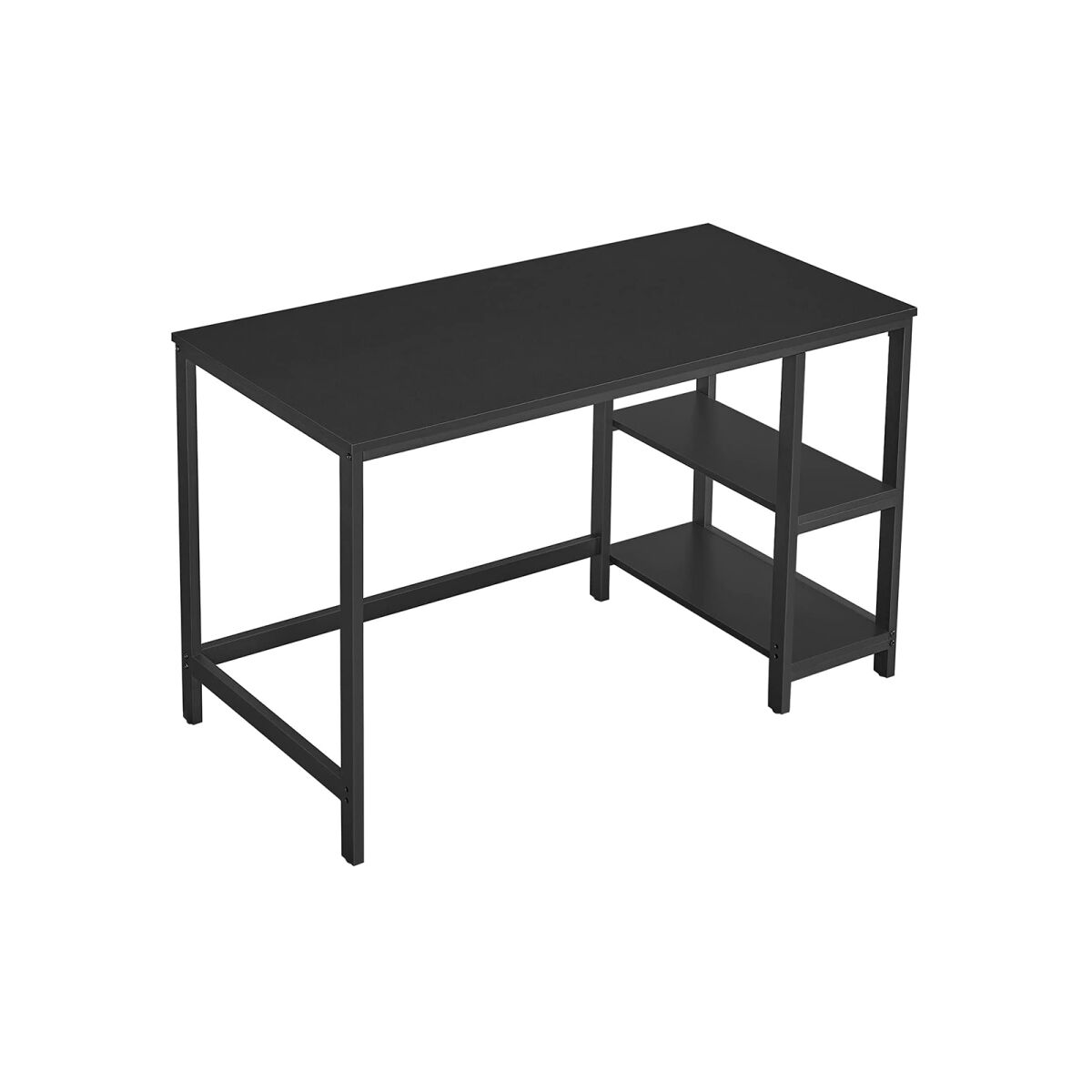 Computer Desk with Shelves Black