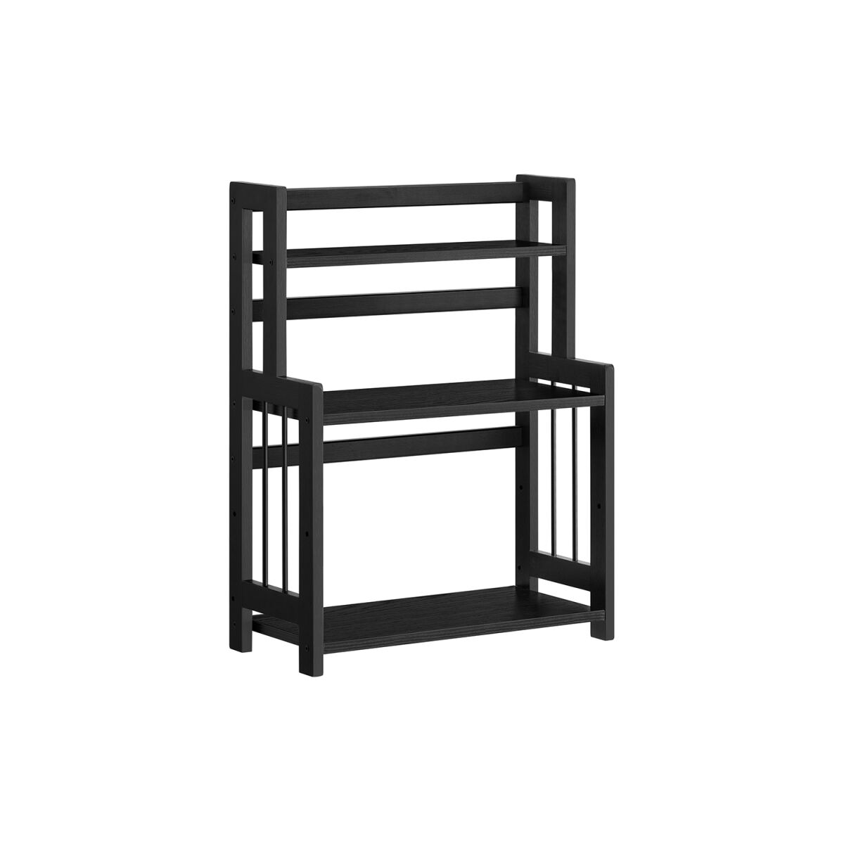 Spice Rack with 3 Tiers for Countertop in Ebony Black