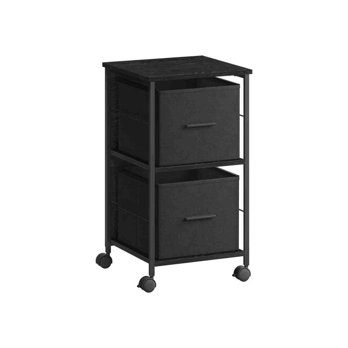 Filing Cabinet with 2 Drawers Ebony Black-Ink Black