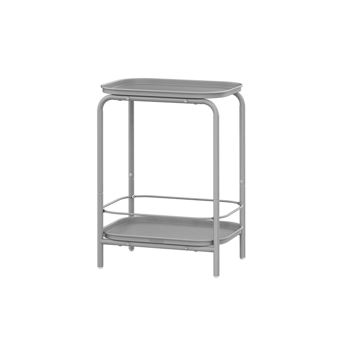 Side Table with 2 Tiers Modern Dove Gray