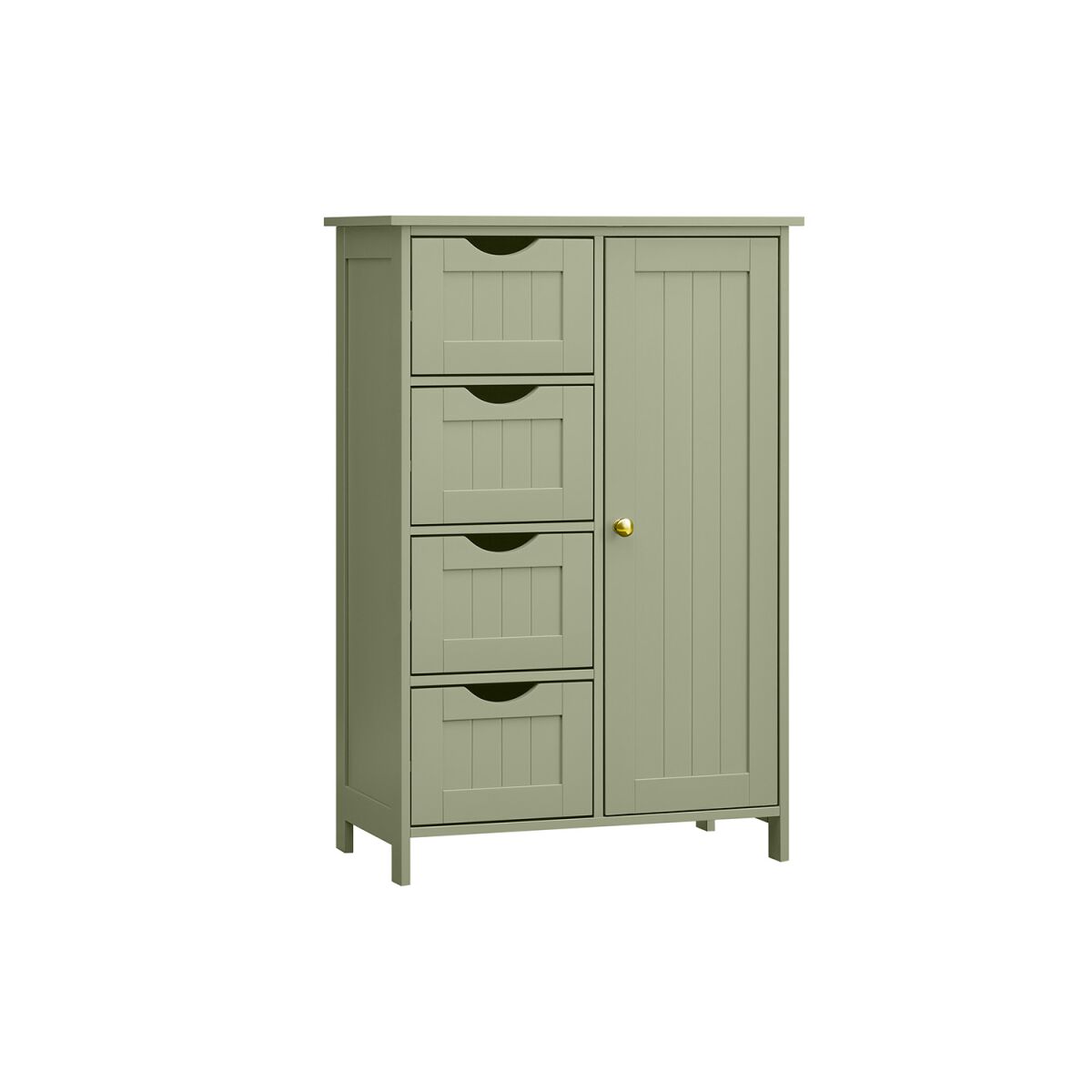 Bathroom Cabinet Forest Green with 4 Drawers, 30 x 55 x 82 cm