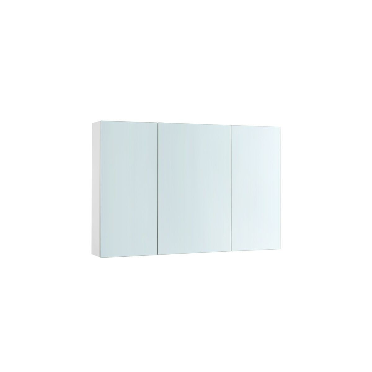 Wall Cabinet with Mirror and Adjustable Shelf, White