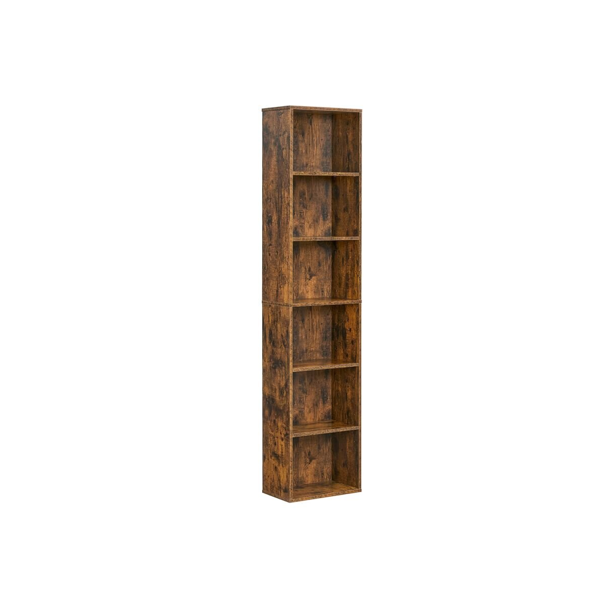 Bookshelf, 6-Tier 24 x 40 x 178.5 cm Vintage Brown