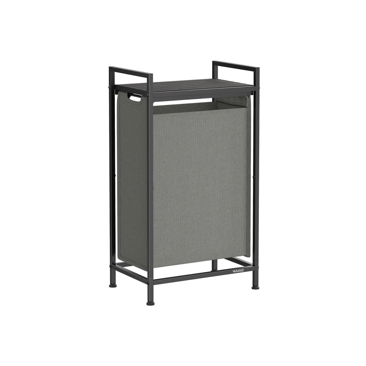 Laundry Basket with Shelf, Slate Gray-Anthracite Gray