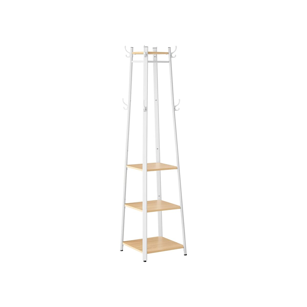 Coat Stand with 8 Double Hooks