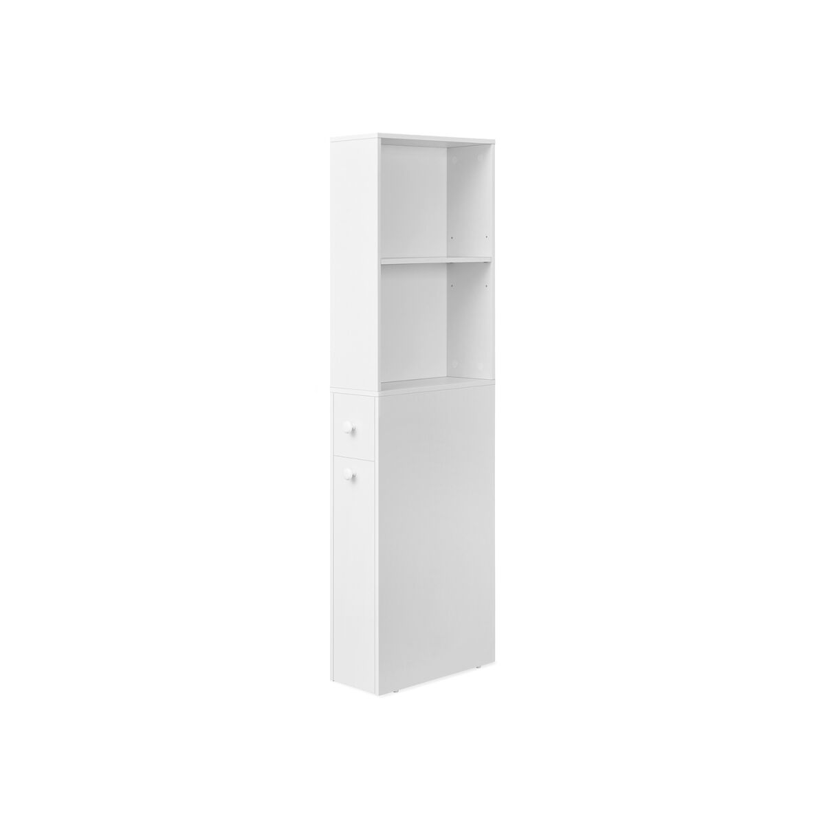 Bathroom Cabinet Tall Narrow Classic White