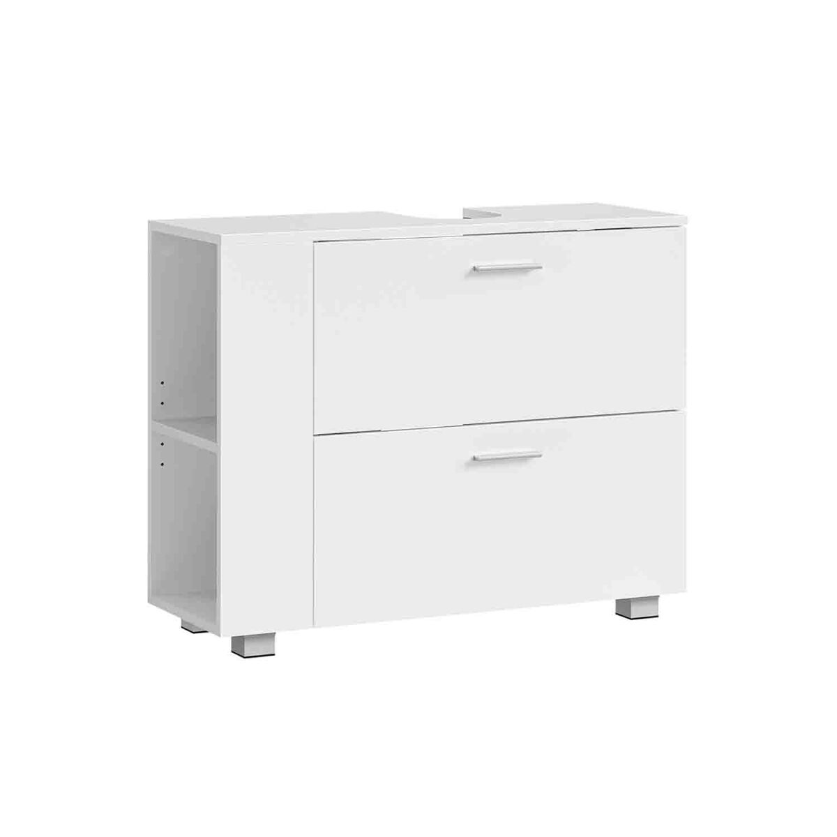 Vanity Cabinet with Open Side Compartments