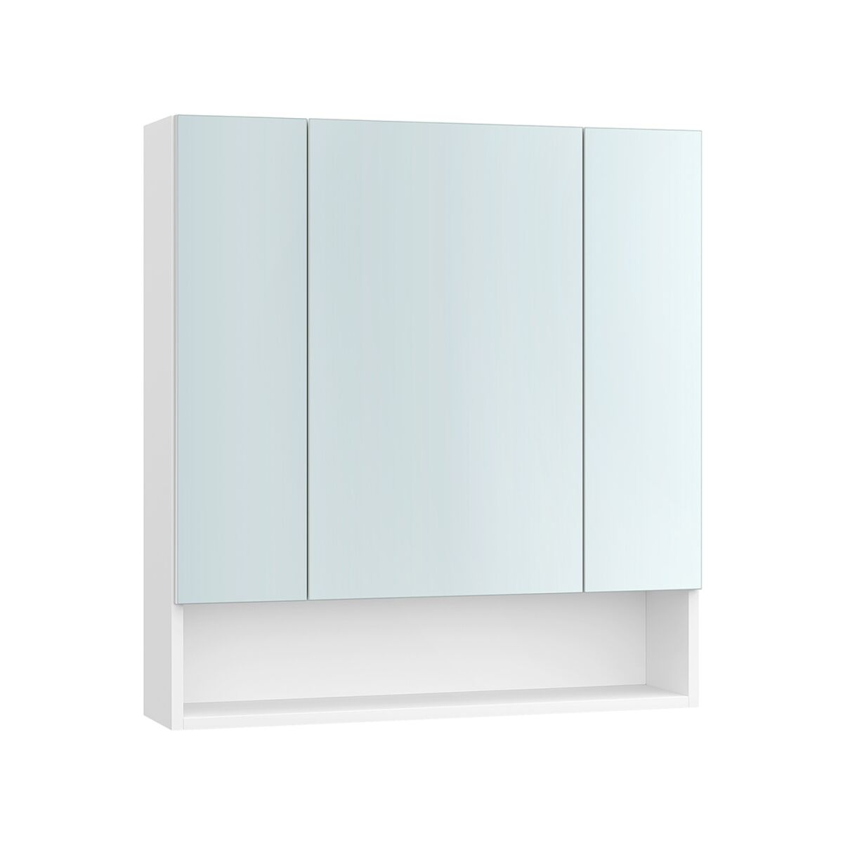 Bathroom Cabinet with 3 Doors in Cloud White 16.5 x 70 x 75 cm