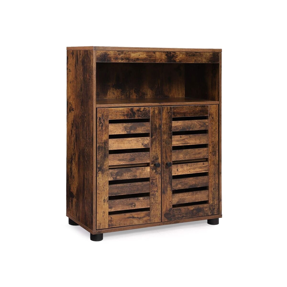 Louvered Door Storage Cabinet