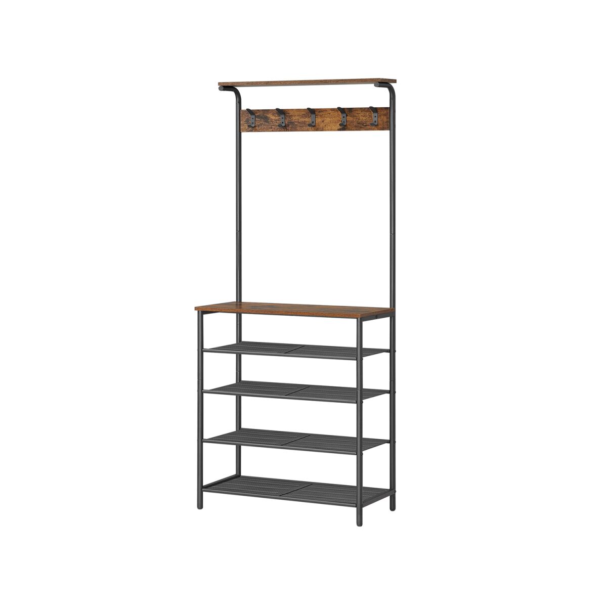 Coat Rack with 5 Shelves