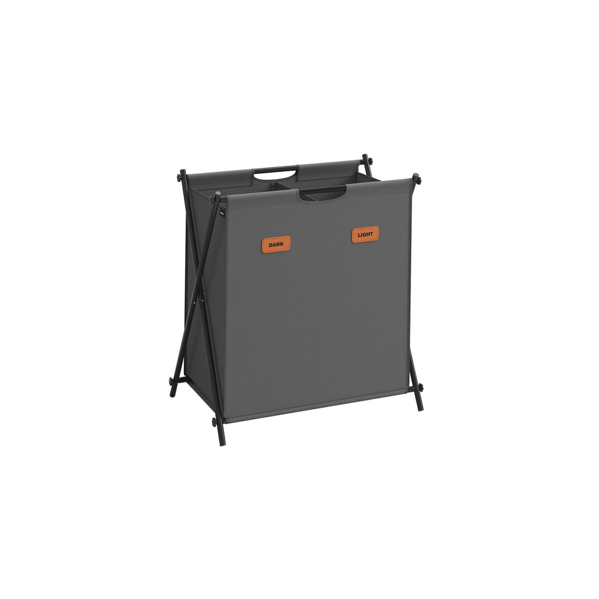 Laundry Basket 115 Liter with 2 Compartments Slate Grey