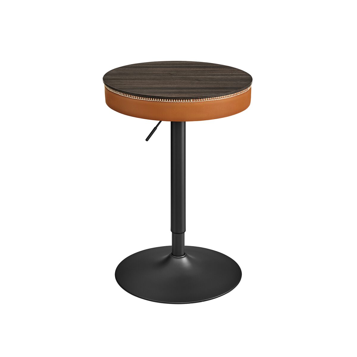 EKHO Collection – Adjustable Height Bar Table in Ash Brown-Caramel Brown