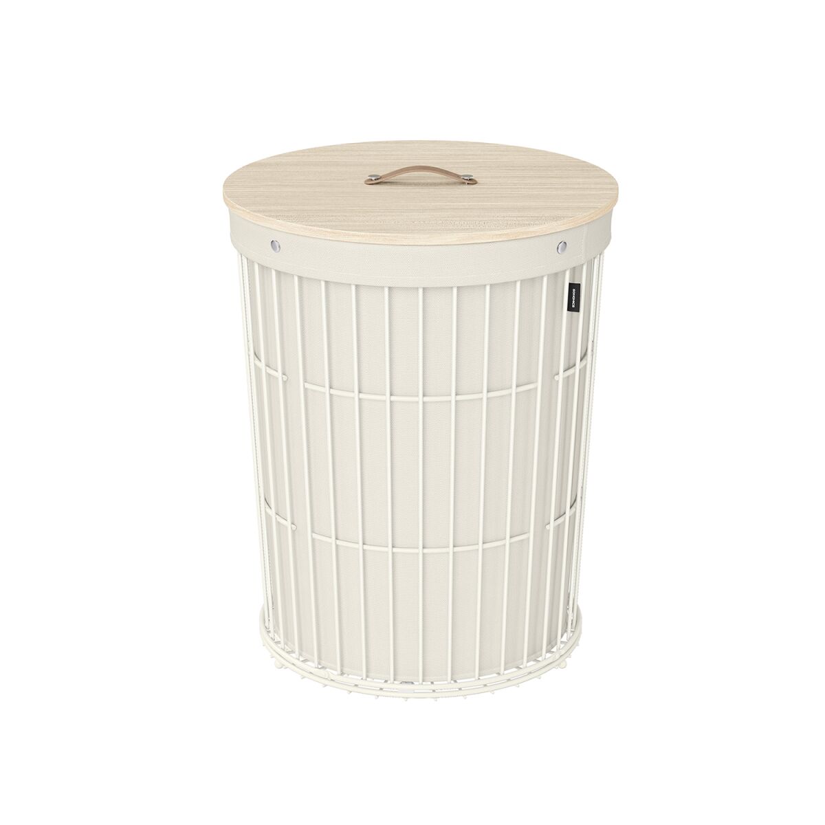 Laundry Hamper with Lid, Large Capacity, Cream White