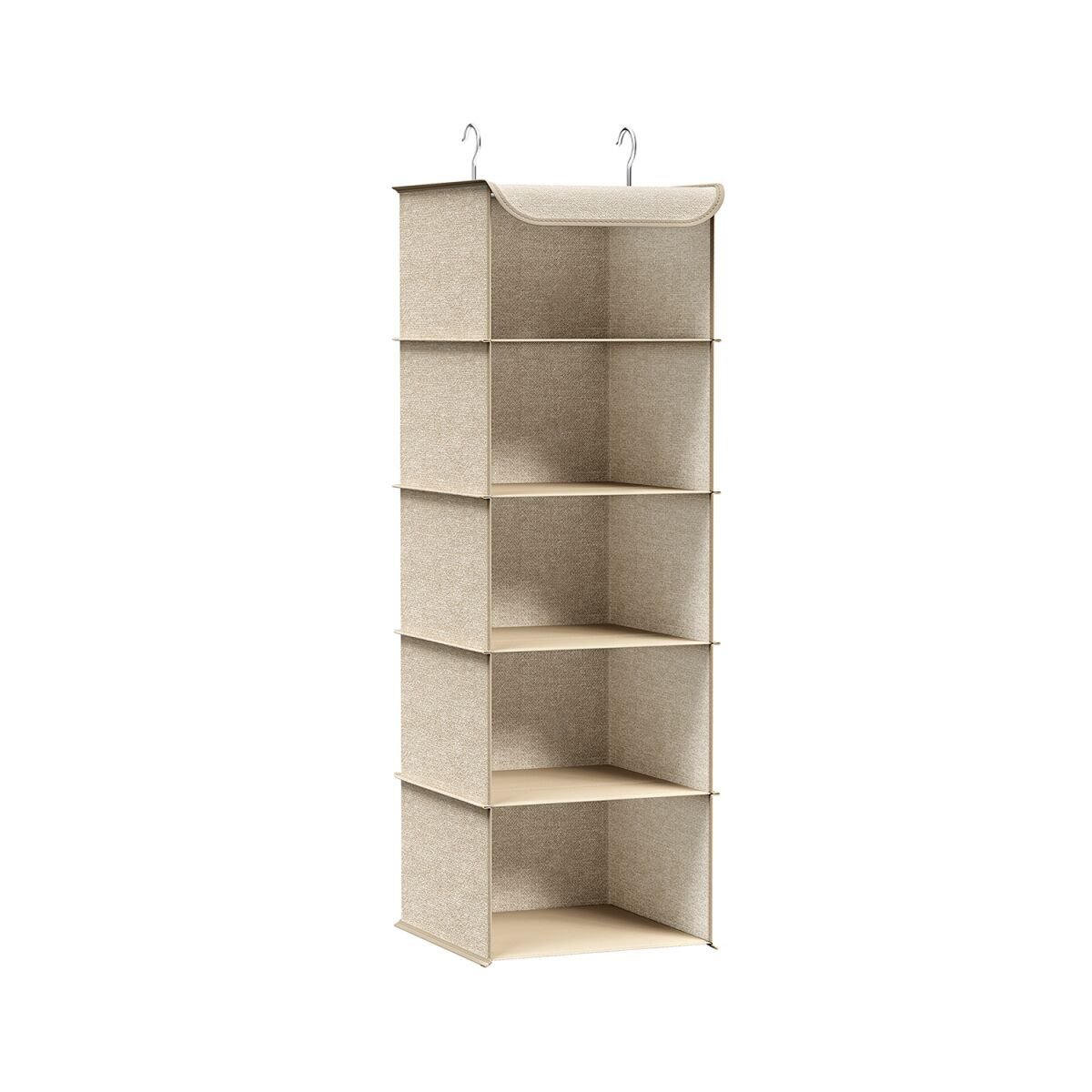 Hanging Organizer with Metal Hooks, Sand Beige