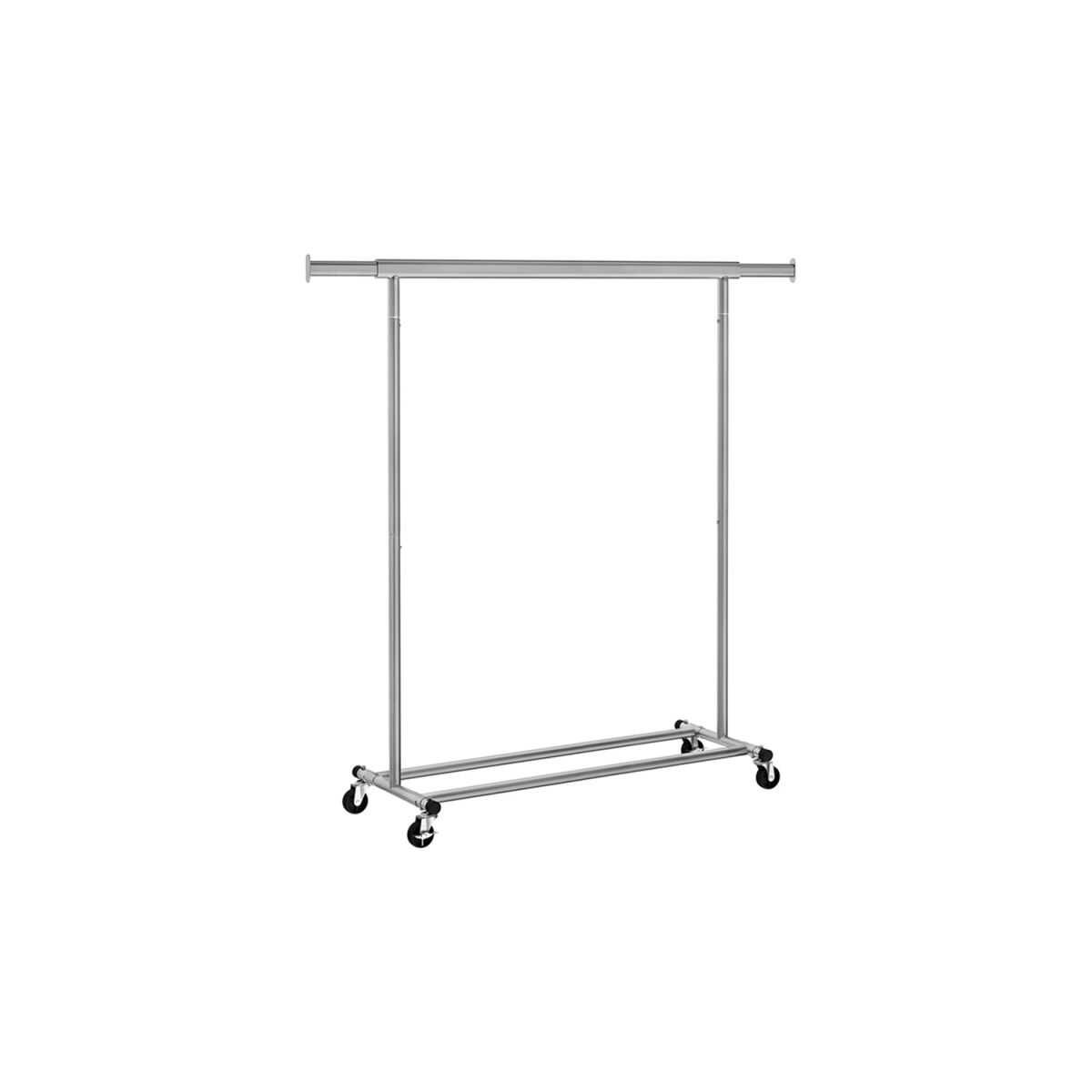 Wardrobe Rack on Wheels, Load Capacity up to 90 kg, Dove Gray