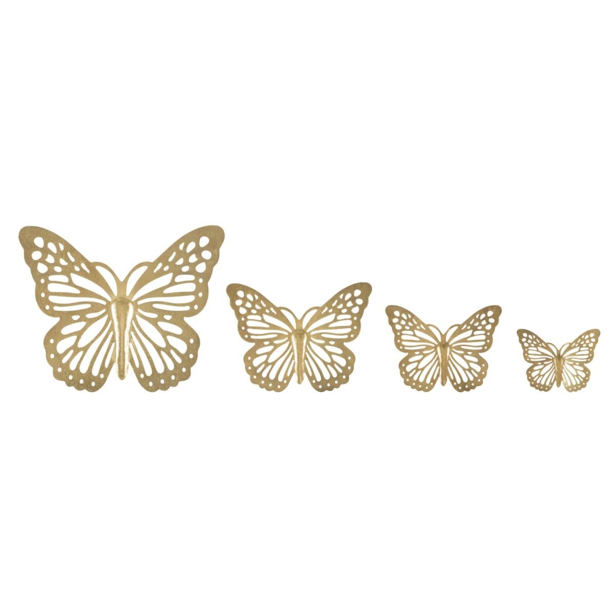 WALL BUTTERFLIES SET 4PCS CM 35X2X29-25X2X19-20,5X2X16-16X2X12