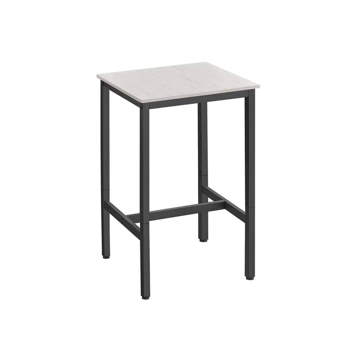 Bar Table with Steel Frame 60 x 60 x 92 cm Vintage White-Black