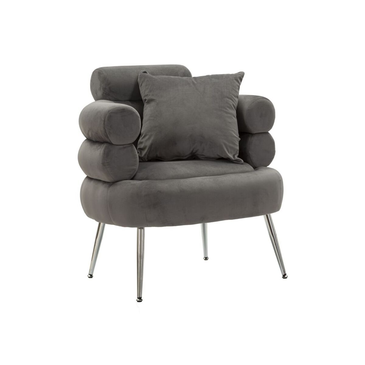 ARMCHAIR SILVERY PLUS WITH CUSHION CM 78X68X85