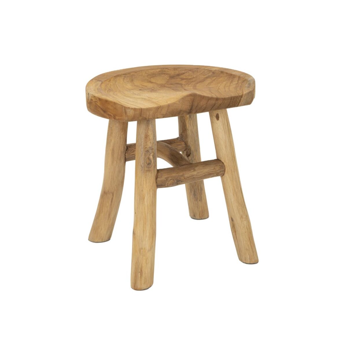 SEL STOOL TEAK CM 40X32X42