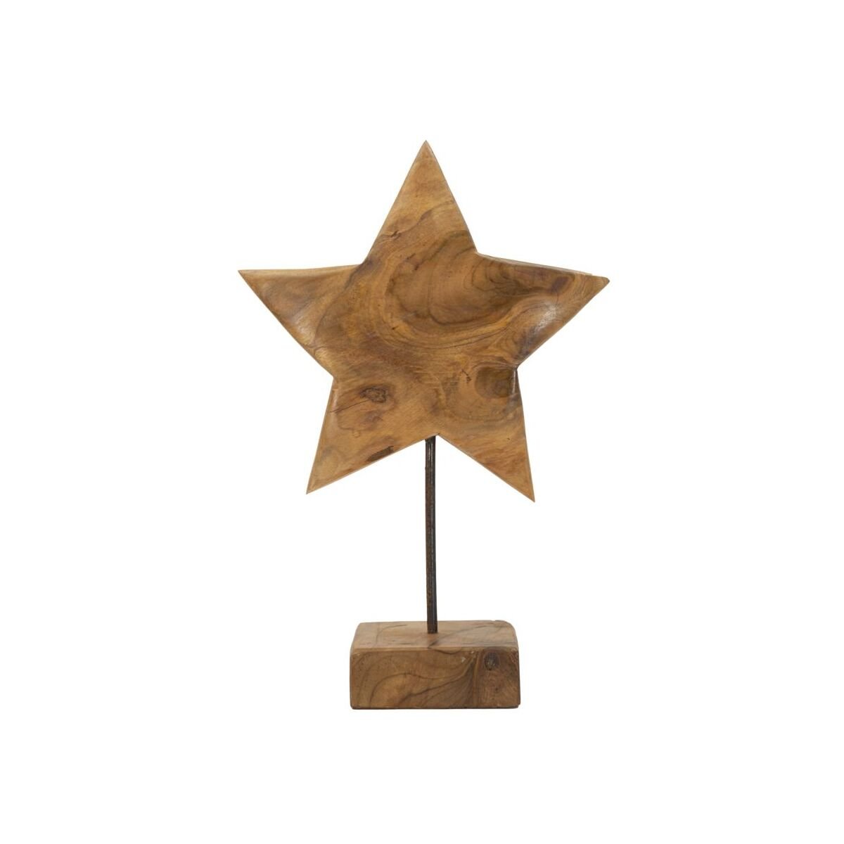 STAR SCULPTURE TEAK CM 28X1242