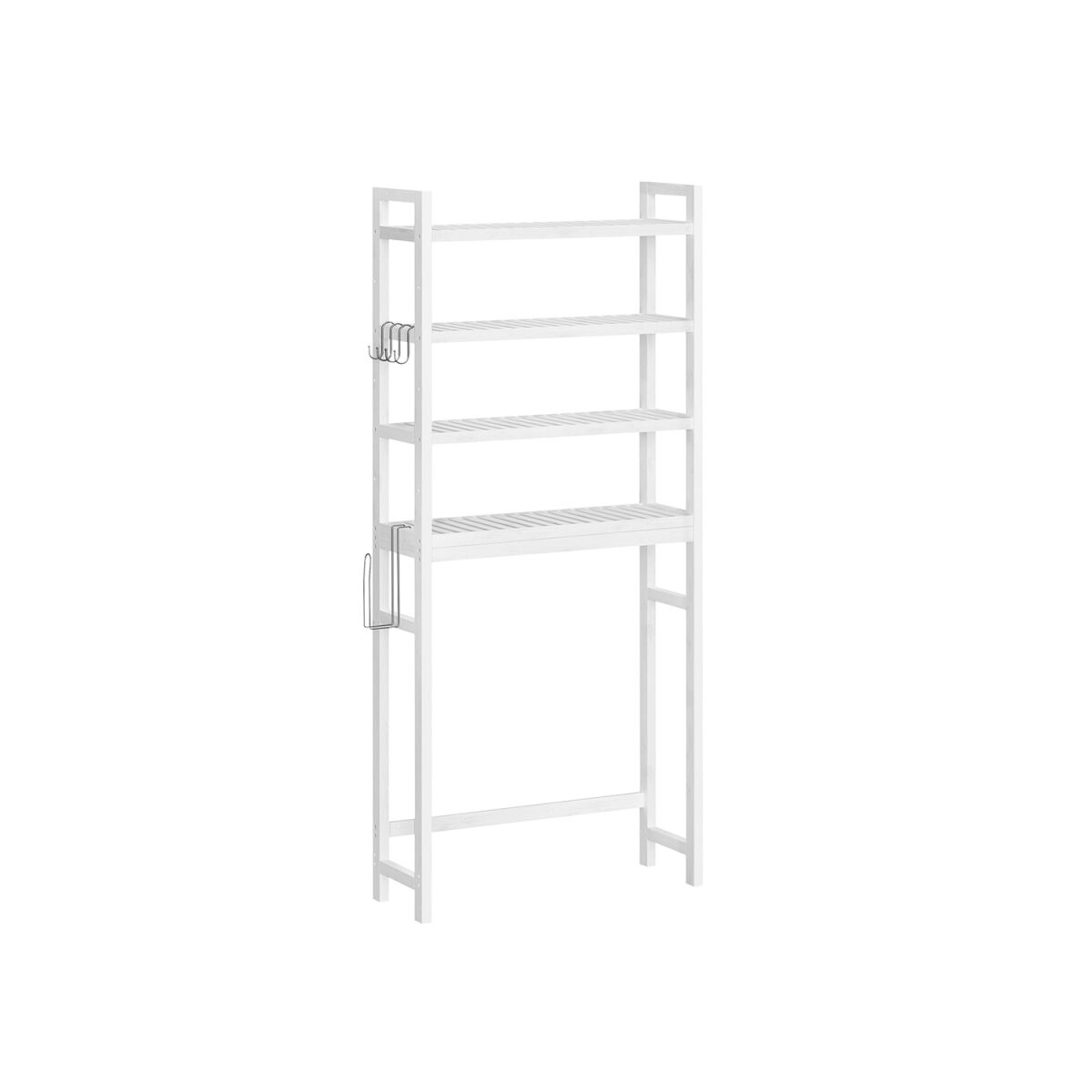 Toilet Shelf with Adjustable Shelves in Cloud White