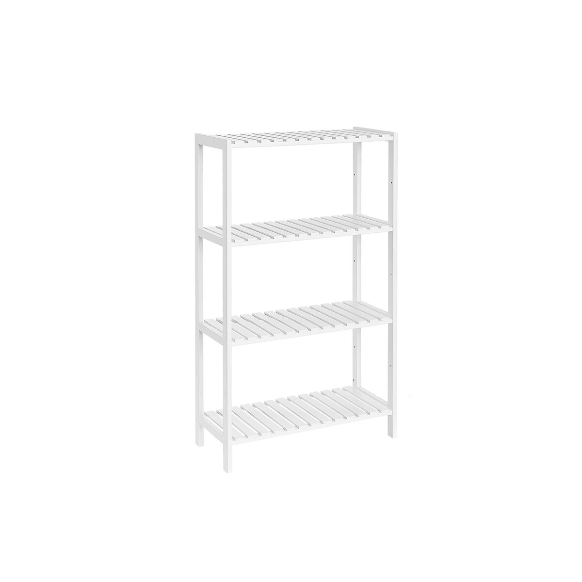 Bamboo Bathroom Shelf 26 x 60 x 100 cm White