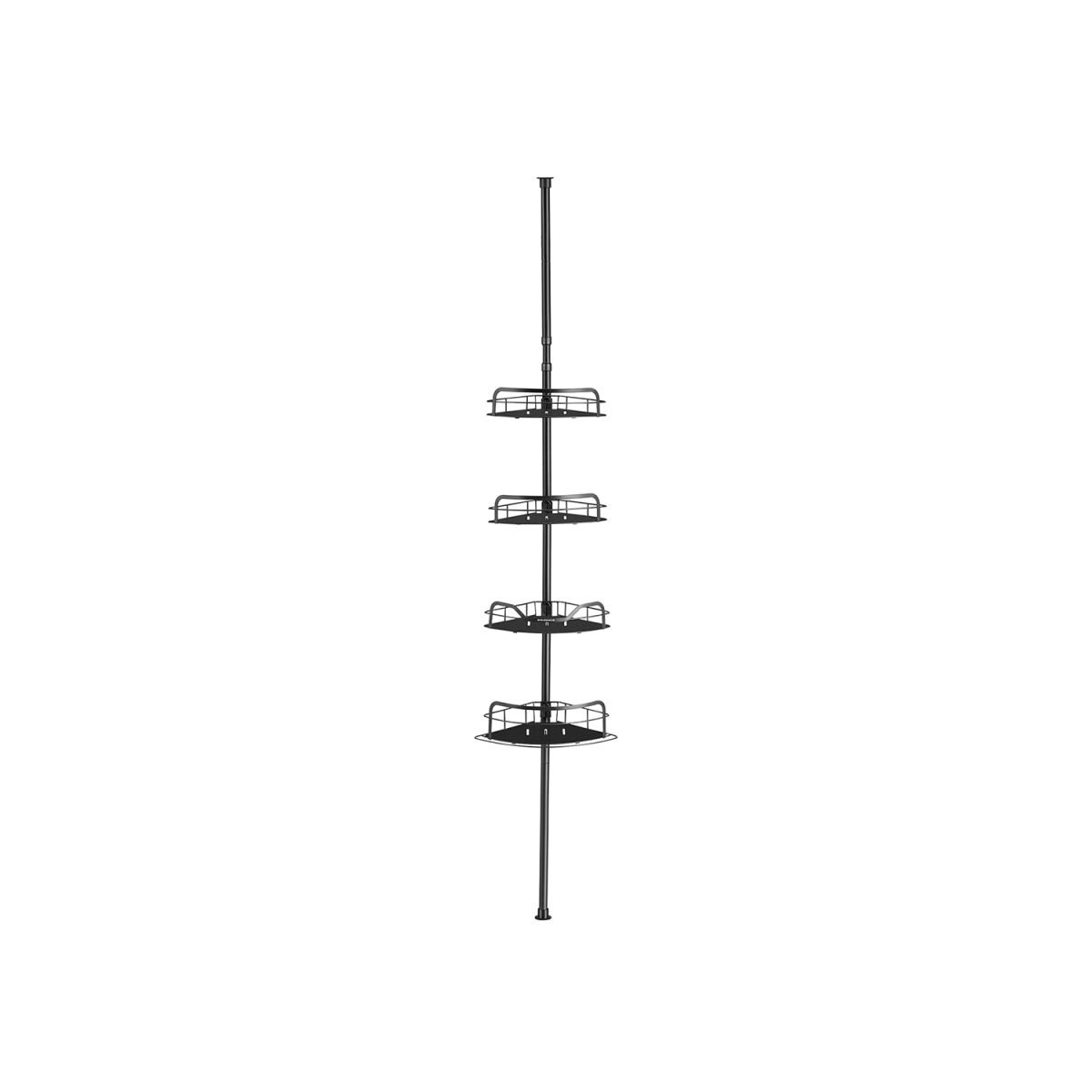 Adjustable Shower Shelf with 4 Levels Ink Black