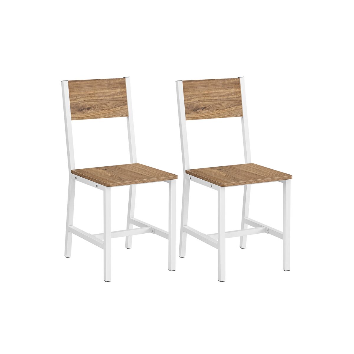 Set of 2 Dining Chairs with Metal Frame