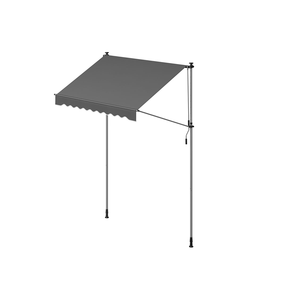 Retractable Awning 200 x 120 cm with Hand Crank for Sun Protection