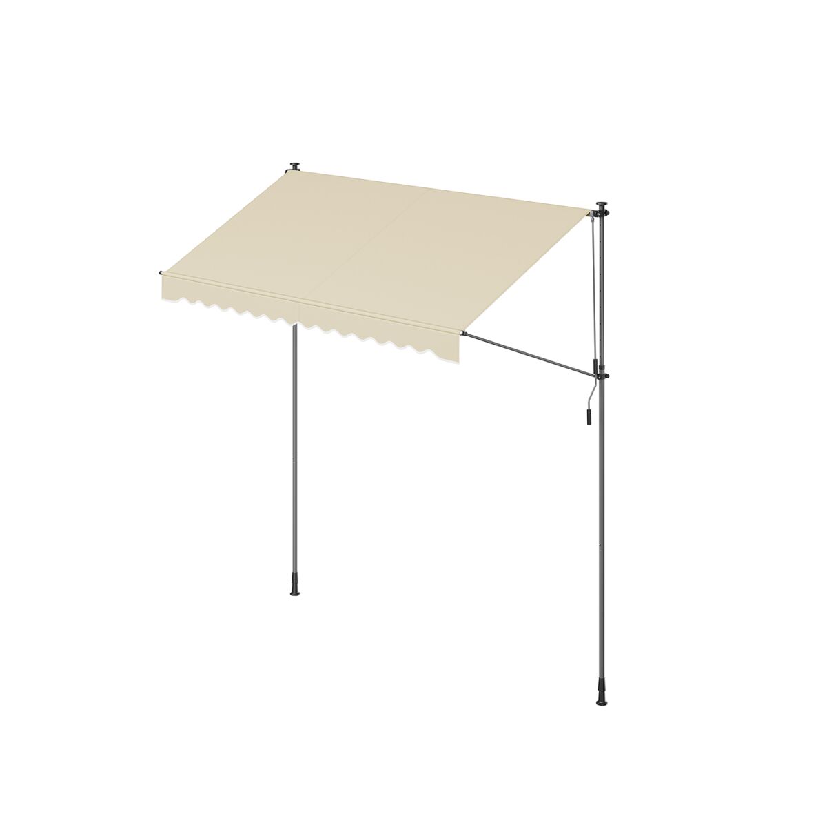 Retractable Awning with Hand Crank 300 x 120 cm Beige