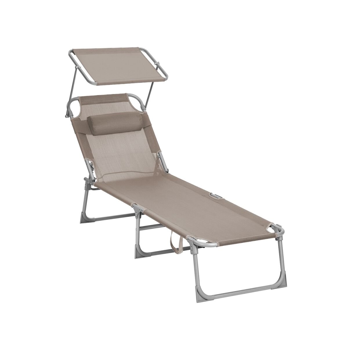 Reclining Sun Lounger with Adjustable Backrest