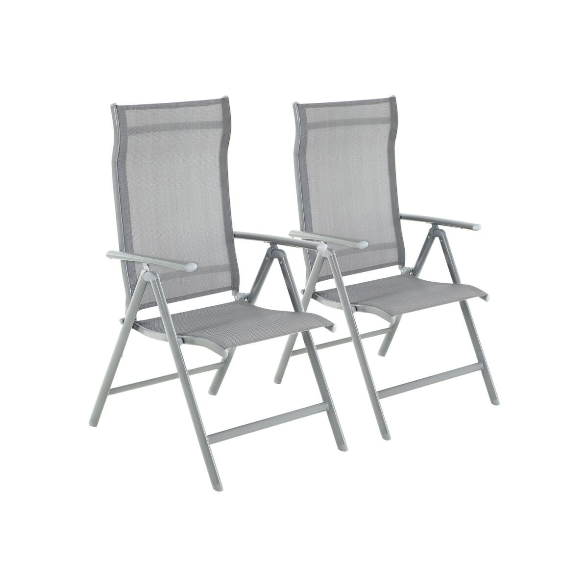 Garden Chairs 2-Piece Set Gray