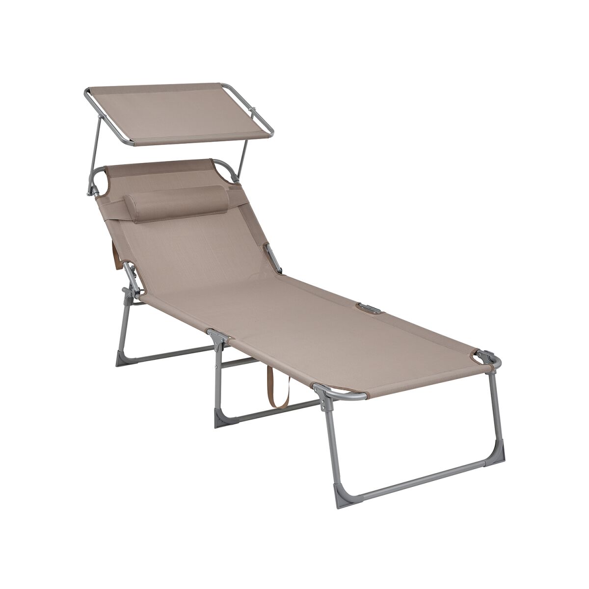 Large Sun Lounger with Canopy