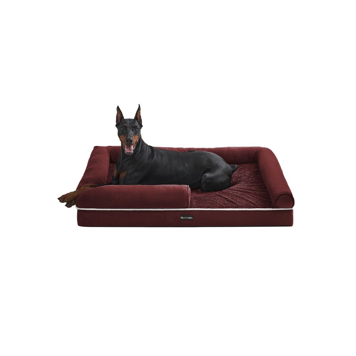 Orthopedic Dog Bed with Removable Cushion 120 x 85 x 20 cm Berry Red