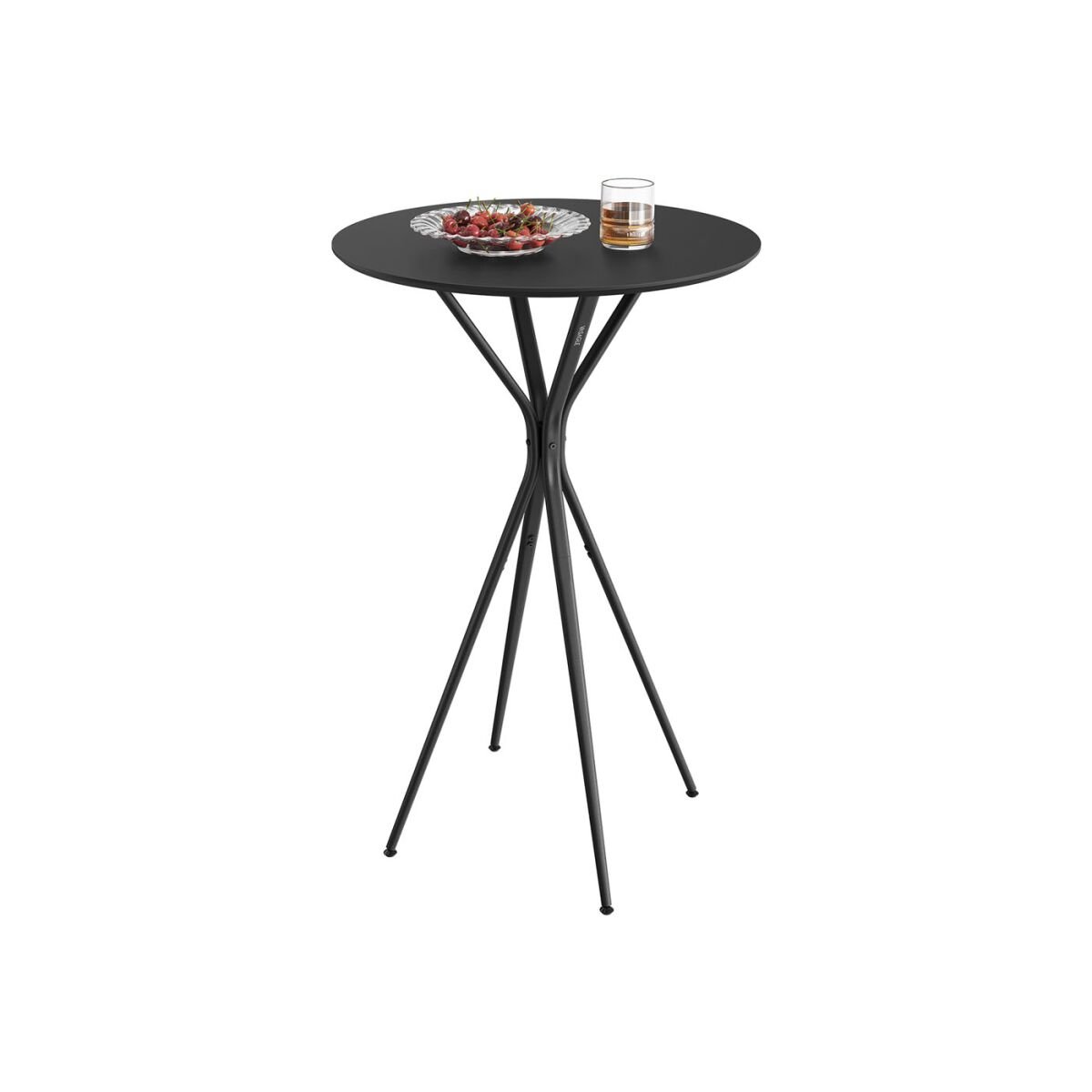 Bar Table with Metal Frame 60 x 60 x 105 cm Ink Black-Matte Black