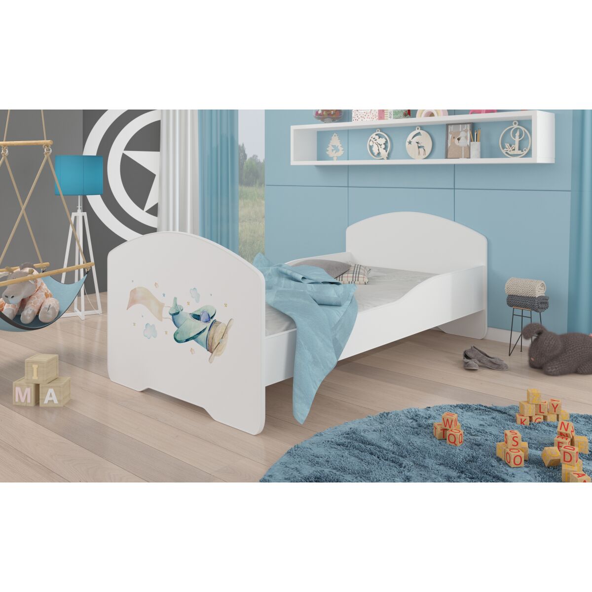 White + PLANE WITH A BANNER