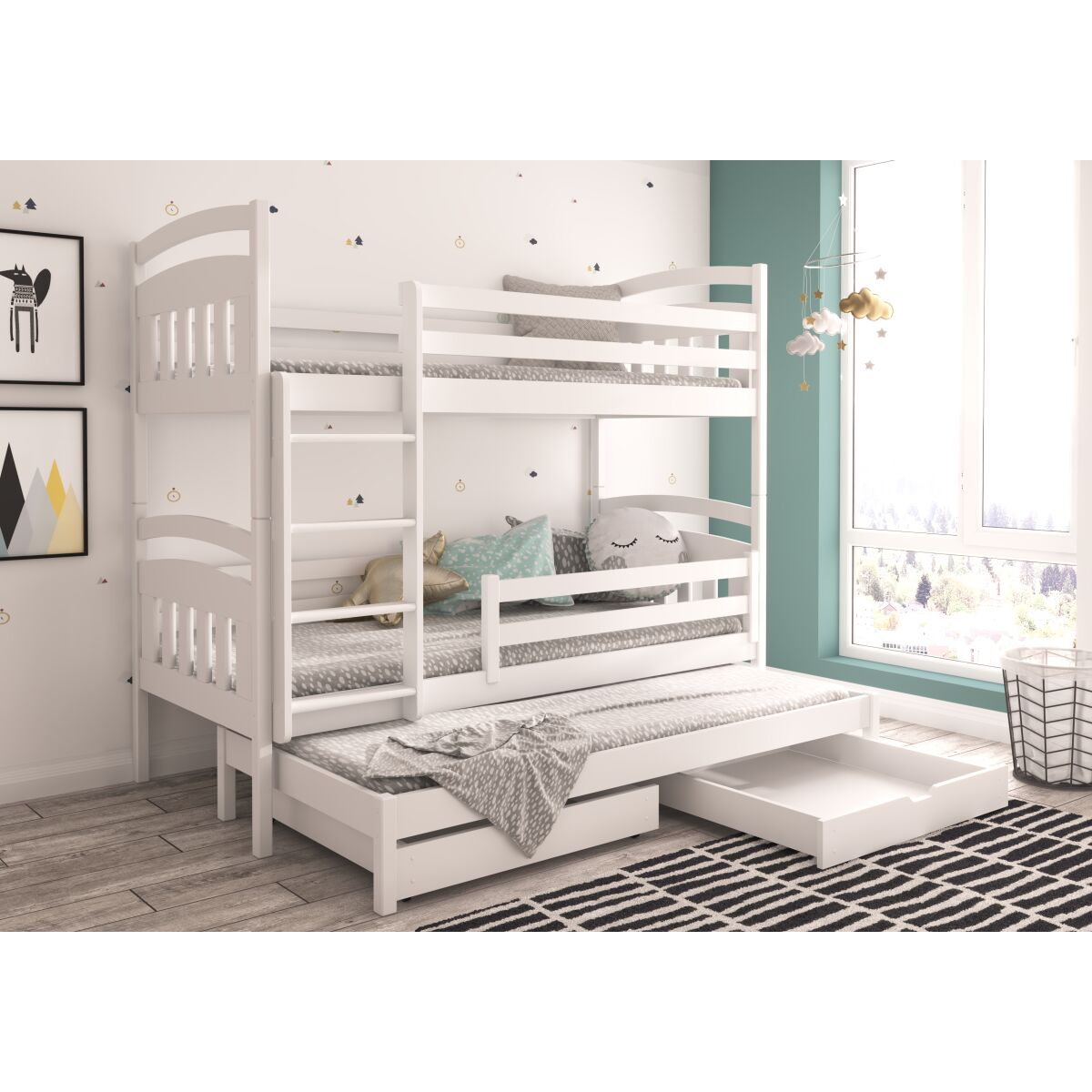 Three-poster bunk bed ALDO