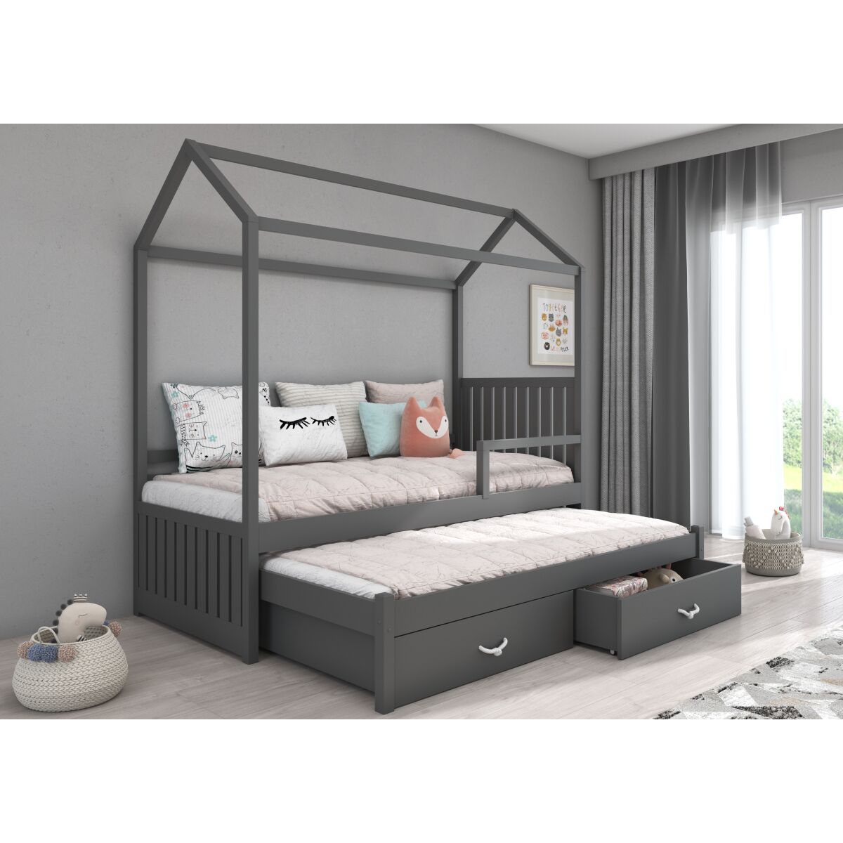 Cottage bed with railing JONASZEK