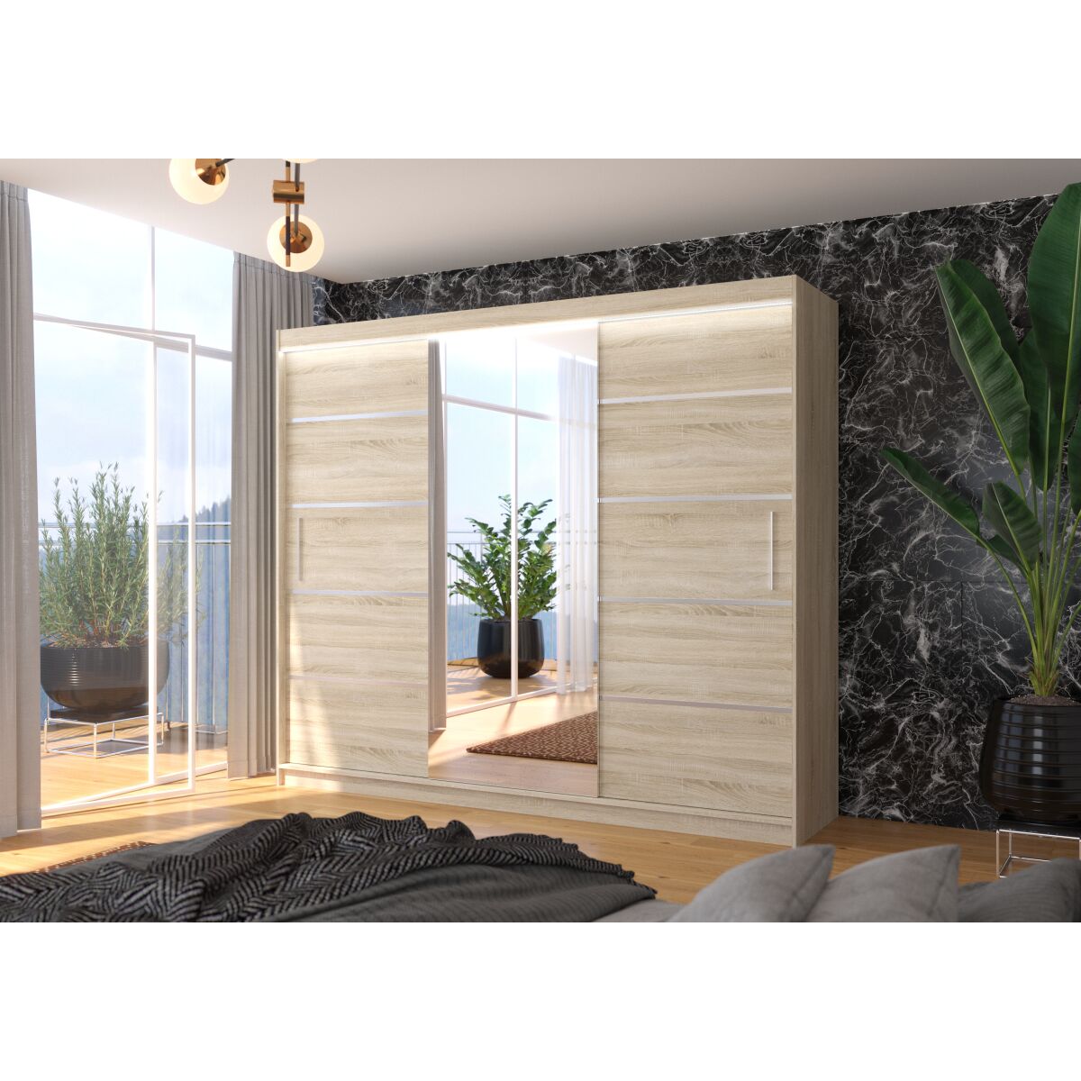 Sliding wardrobe with mirror SALTO 250