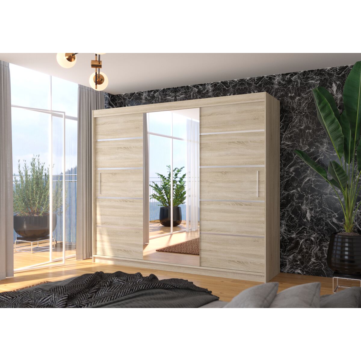 Sliding wardrobe with mirror SALTO 250 Sliding wardrobe with mirror SALTO 250