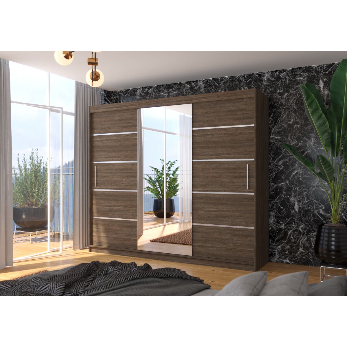 Sliding wardrobe with mirror SALTO 250 Sliding wardrobe with mirror SALTO 250