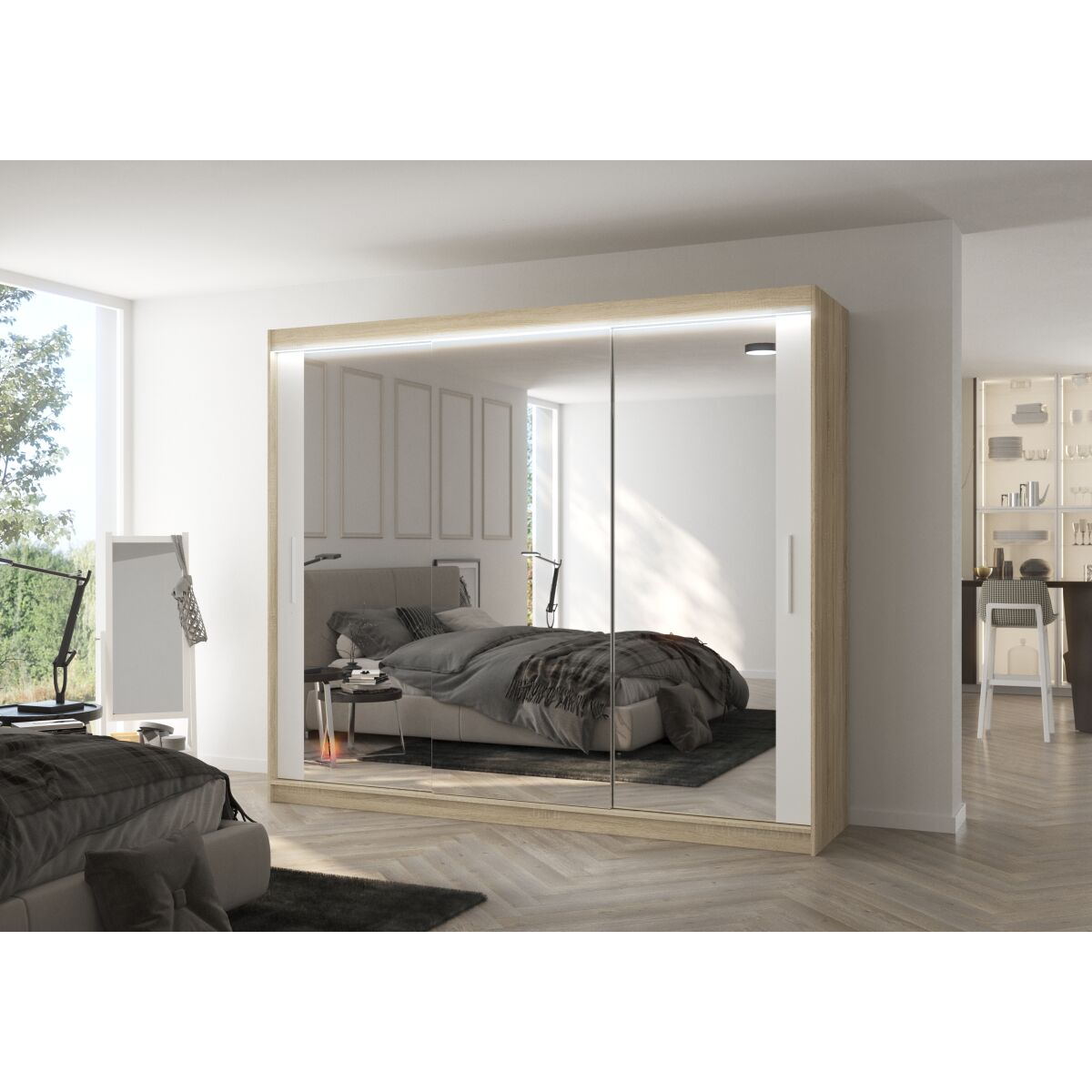 Sliding wardrobe with mirror CHESTER 250